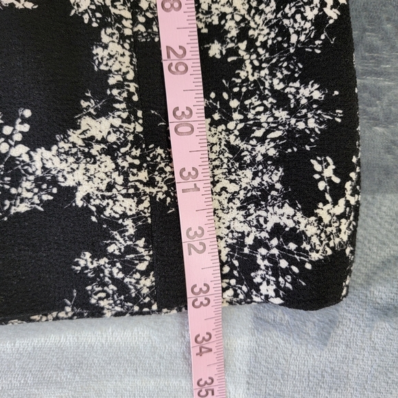 Club Monaco Black White Knit Kaisie Dress Long Sleeve Back Zip Lined Size 6 - Picture 12 of 12